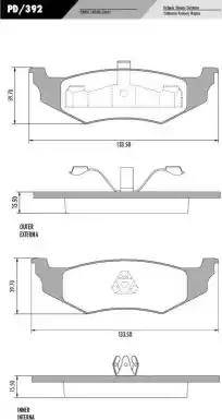 FRAS-LE PD392 - Kit de plaquettes de frein, frein à disque cwaw.fr