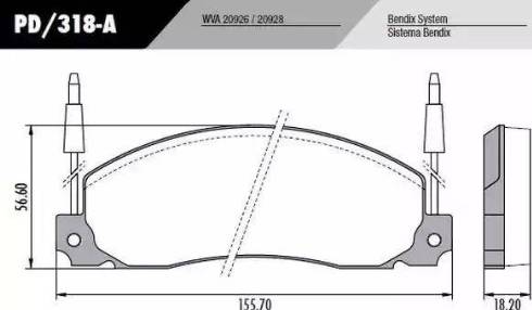 FRAS-LE PD318A - Kit de plaquettes de frein, frein à disque cwaw.fr