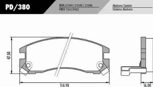 FRAS-LE PD/380 - Kit de plaquettes de frein, frein à disque cwaw.fr