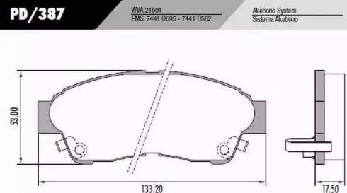 FRAS-LE PD387 - Kit de plaquettes de frein, frein à disque cwaw.fr