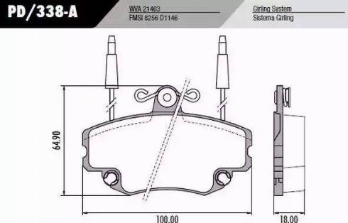 FRAS-LE PD338A - Kit de plaquettes de frein, frein à disque cwaw.fr