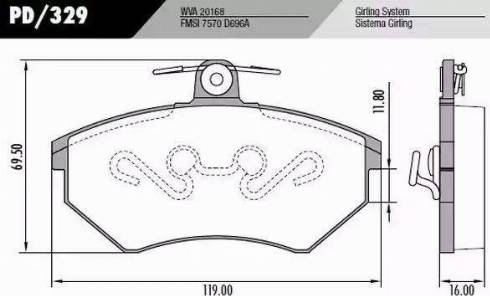 FRAS-LE PD329 - Kit de plaquettes de frein, frein à disque cwaw.fr