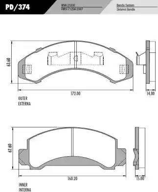 FRAS-LE PD374 - Kit de plaquettes de frein, frein à disque cwaw.fr