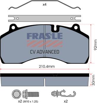 FRAS-LE PD/209-A-K029-CV - Kit de plaquettes de frein, frein à disque cwaw.fr