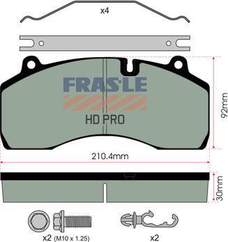 FRAS-LE PD/209-A-K029-HD - Kit de plaquettes de frein, frein à disque cwaw.fr