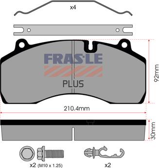 FRAS-LE PD/209-K029-PLUS - Kit de plaquettes de frein, frein à disque cwaw.fr