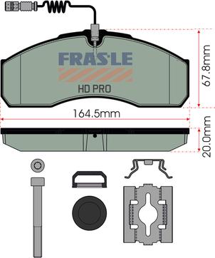 FRAS-LE PD/208-A-K026-HD - Kit de plaquettes de frein, frein à disque cwaw.fr