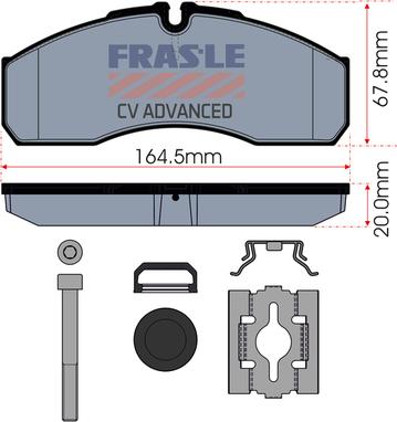 FRAS-LE PD/208-K026-CV - Kit de plaquettes de frein, frein à disque cwaw.fr