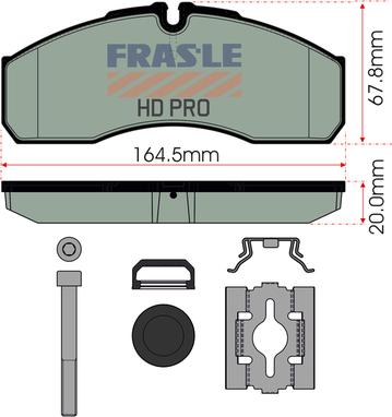 FRAS-LE PD/208-K026-HD - Kit de plaquettes de frein, frein à disque cwaw.fr