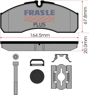 FRAS-LE PD/208-K026-PLUS - Kit de plaquettes de frein, frein à disque cwaw.fr