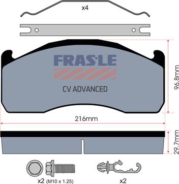 FRAS-LE PD/202-K029-CV - Kit de plaquettes de frein, frein à disque cwaw.fr