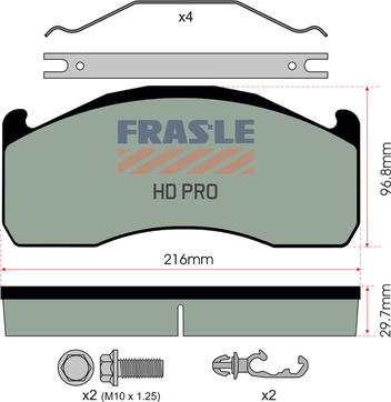 FRAS-LE PD/202-K029-HD - Kit de plaquettes de frein, frein à disque cwaw.fr