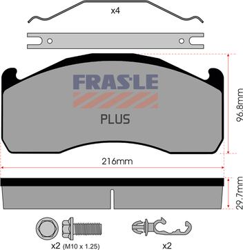 FRAS-LE PD/202-K029-PLUS - Kit de plaquettes de frein, frein à disque cwaw.fr