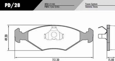 FRAS-LE PD/28 - Kit de plaquettes de frein, frein à disque cwaw.fr