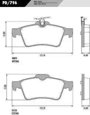 FRAS-LE PD/796 - Kit de plaquettes de frein, frein à disque cwaw.fr