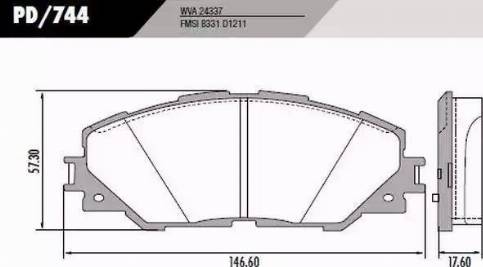 FRAS-LE PD/744 - Kit de plaquettes de frein, frein à disque cwaw.fr