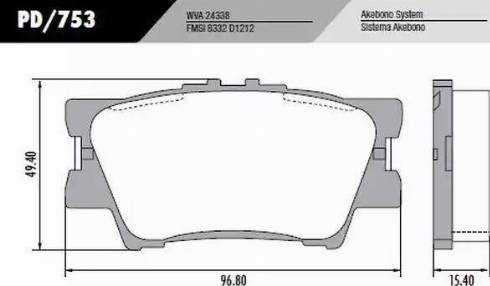 FRAS-LE PD/753 - Kit de plaquettes de frein, frein à disque cwaw.fr