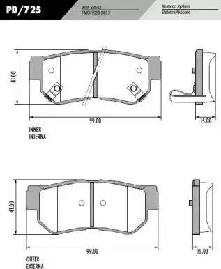 FRAS-LE PD/725 - Kit de plaquettes de frein, frein à disque cwaw.fr