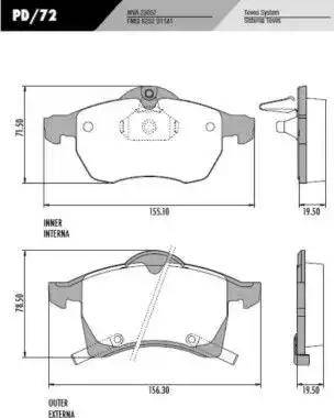 FRAS-LE PD72 - Kit de plaquettes de frein, frein à disque cwaw.fr