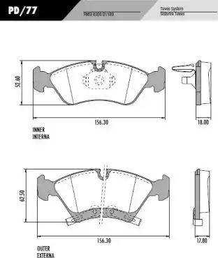 FRAS-LE PD77 - Kit de plaquettes de frein, frein à disque cwaw.fr