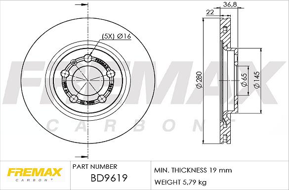 FREMAX BD-9619 - Disque de frein cwaw.fr