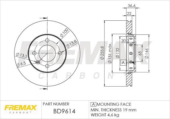 FREMAX BD-9614 - Disque de frein cwaw.fr