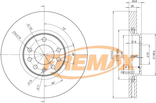 FREMAX BD-9005 - Disque de frein cwaw.fr