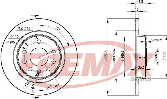 FREMAX BD-9115 - Disque de frein cwaw.fr