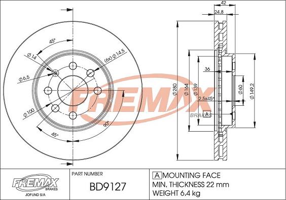 FREMAX BD-9127 - Disque de frein cwaw.fr