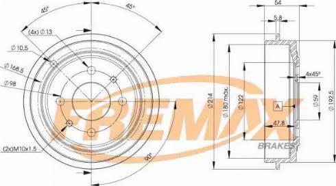 FREMAX BD-9325 - Tambour de frein cwaw.fr