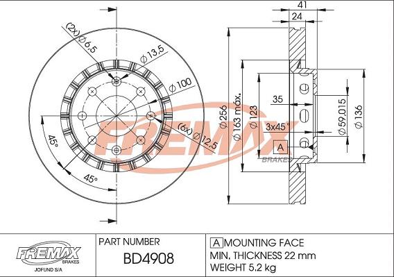 FREMAX BD-4908 - Disque de frein cwaw.fr