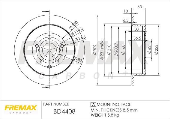 FREMAX BD-4408 - Disque de frein cwaw.fr