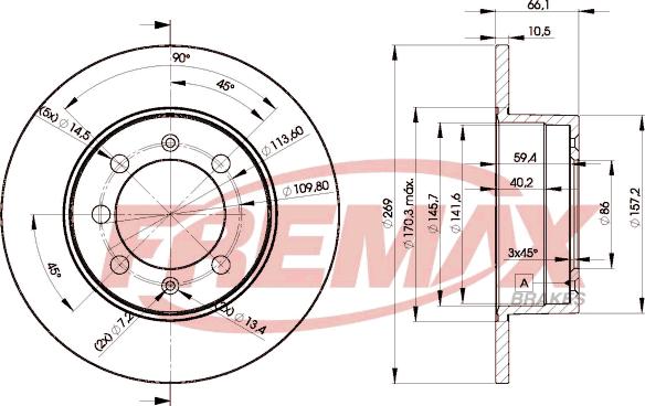 FREMAX BD-4575 - Disque de frein cwaw.fr