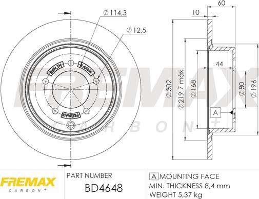 FREMAX BD-4648 - Disque de frein cwaw.fr