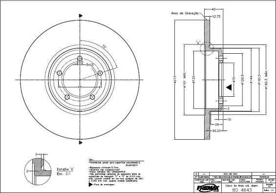 FREMAX BD-4643 - Disque de frein cwaw.fr