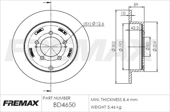 FREMAX BD-4650 - Disque de frein cwaw.fr