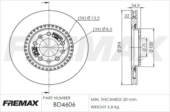 FREMAX BD-4606 - Disque de frein cwaw.fr