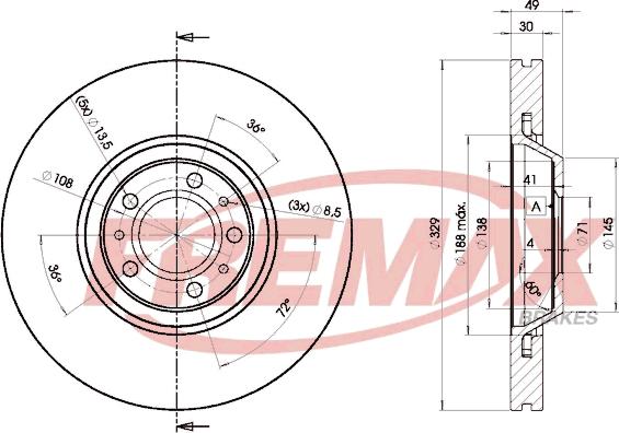 FREMAX BD-4608 - Disque de frein cwaw.fr