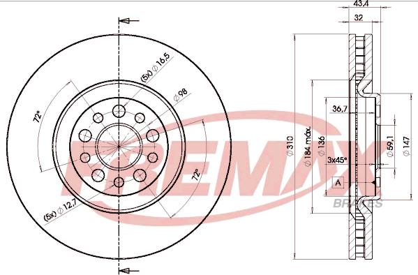 FREMAX BD-4684 - Disque de frein cwaw.fr