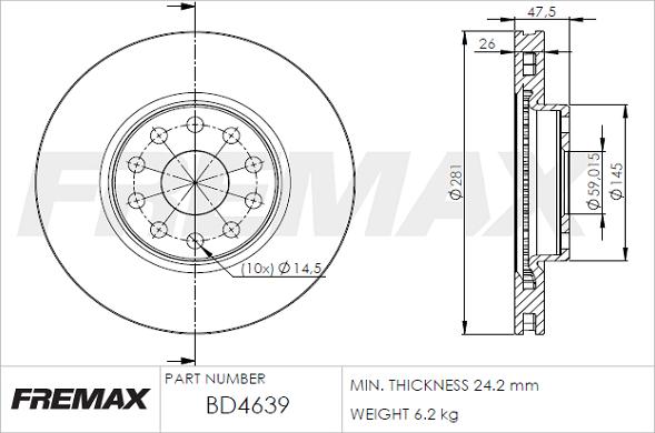 FREMAX BD-4639 - Disque de frein cwaw.fr