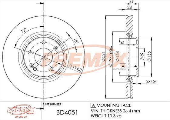 FREMAX BD-4051 - Disque de frein cwaw.fr