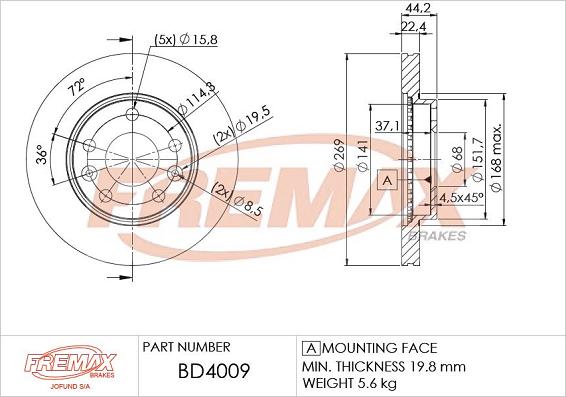 FREMAX BD-4009 - Disque de frein cwaw.fr