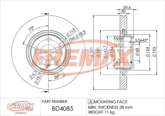 FREMAX BD-4085 - Disque de frein cwaw.fr