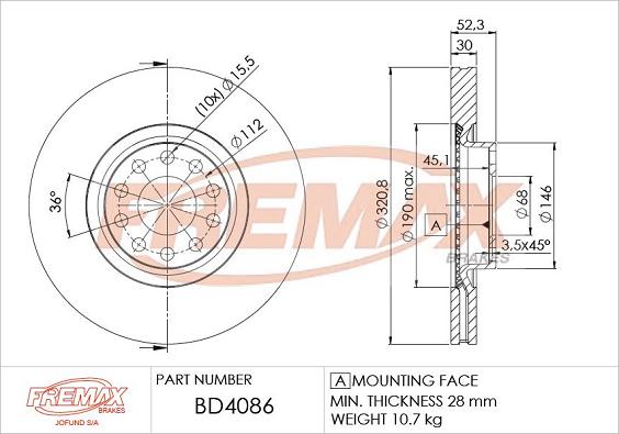 FREMAX BD-4086 - Disque de frein cwaw.fr