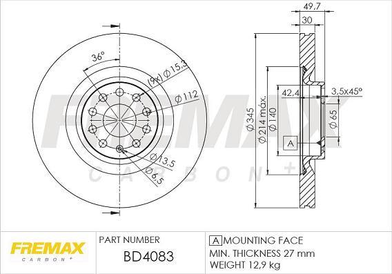 FREMAX BD-4083 - Disque de frein cwaw.fr