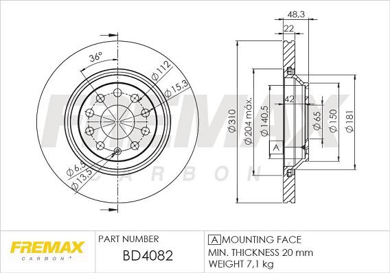 FREMAX BD-4082 - Disque de frein cwaw.fr