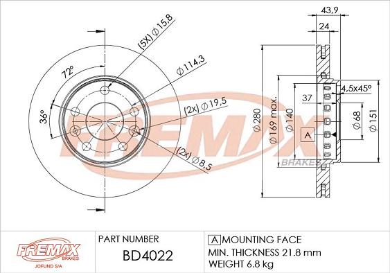 FREMAX BD-4022 - Disque de frein cwaw.fr