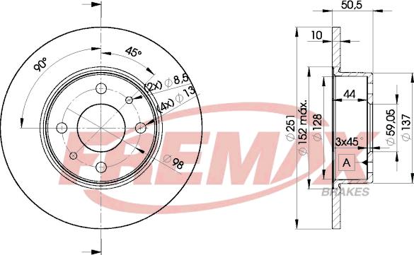 FREMAX BD-4070 - Disque de frein cwaw.fr