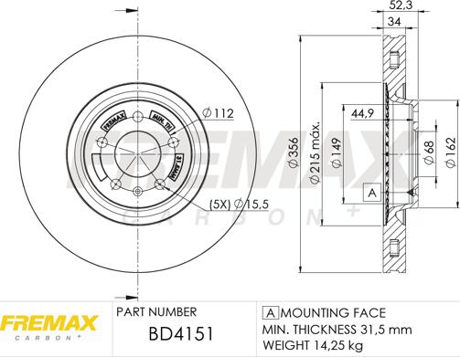 FREMAX BD-4151 - Disque de frein cwaw.fr