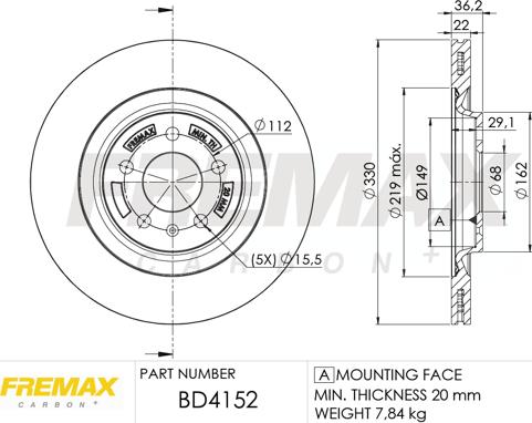 FREMAX BD-4152 - Disque de frein cwaw.fr